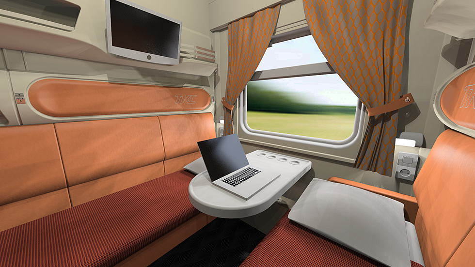 2seater train compartment restyling for TCS Ippiart Studio